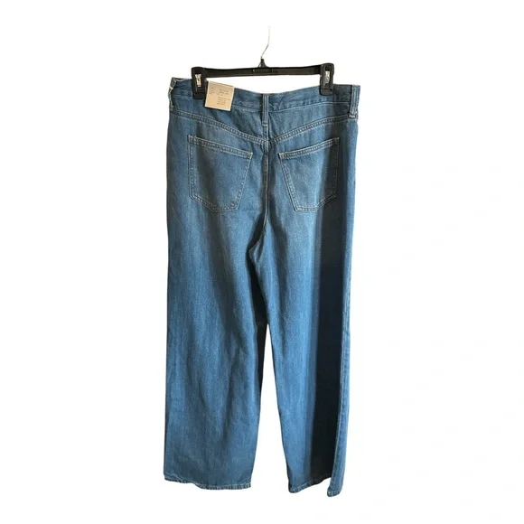 Universal Thread Relaxed Wide Leg Jeans Size 12 Tall High Rise Denim - Picture 4 of 10